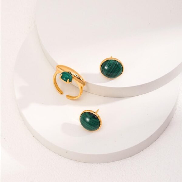 Malachite Vintage Earring - Artemis