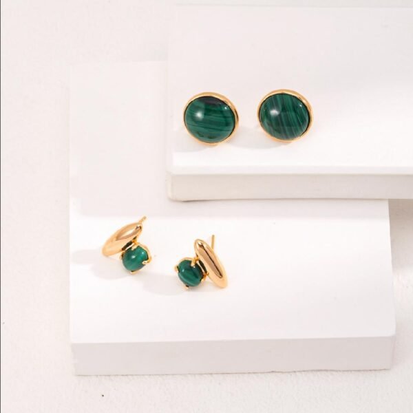 Malachite Vintage Earring - Artemis