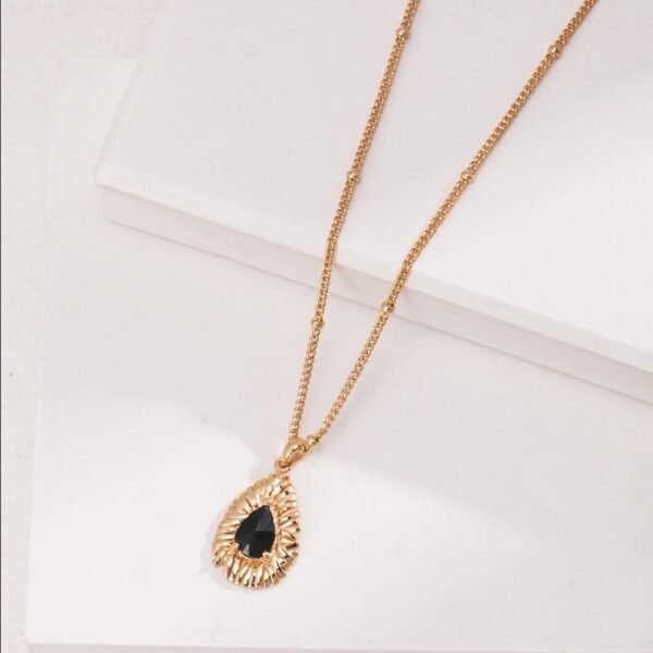 Black Zircon Necklace - Rey