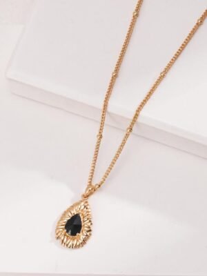 Black Zircon Necklace - Rey