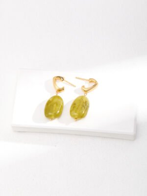 Green Drop Earrings - Amaterasu