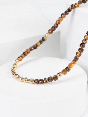 Tiger Eye Stone Necklace - Leia