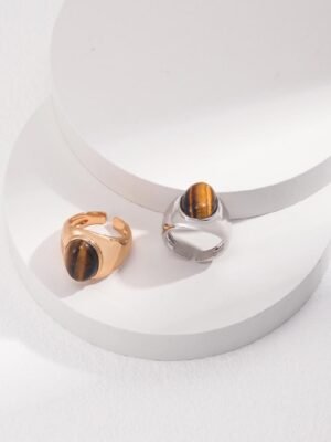 Tiger's Eye Regal Ring - Gaia