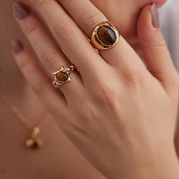 Tiger's Eye Regal Ring - Gaia